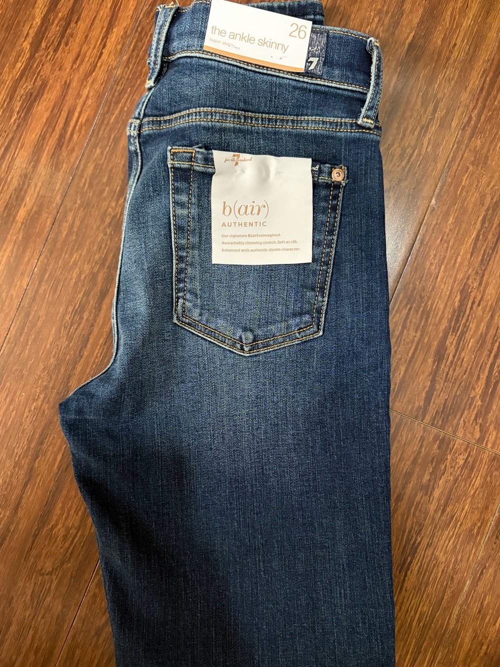 7 For All Mankind Womenβs Skinny Jeans β Dark Blue Denim